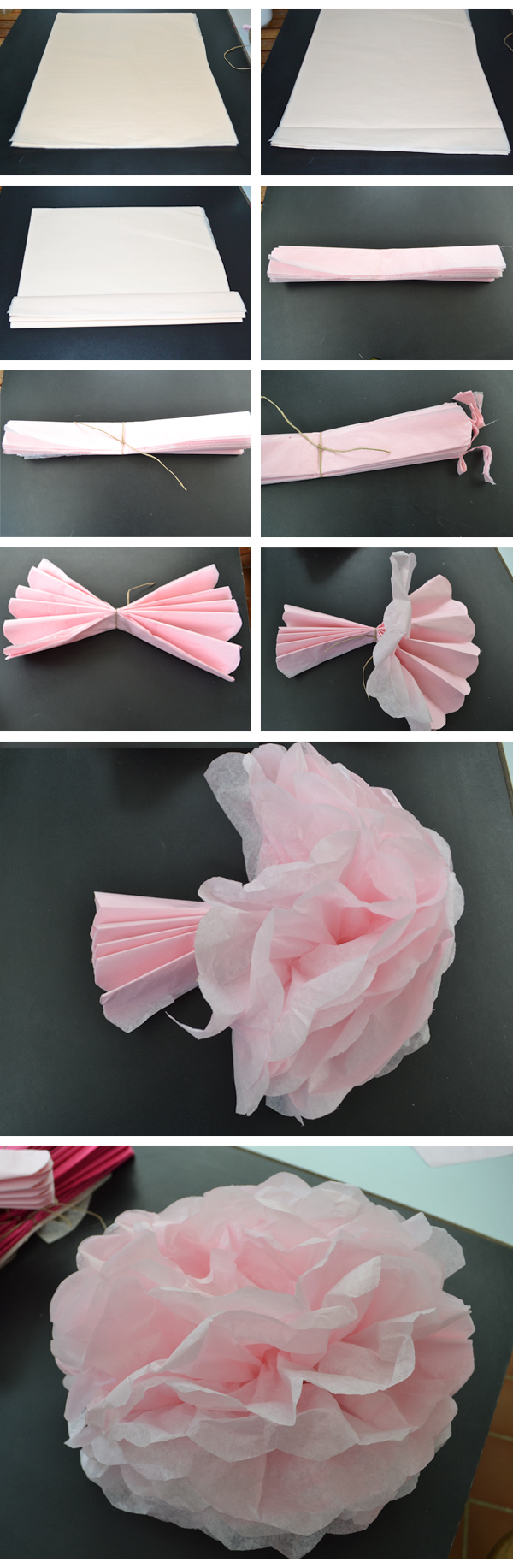1 pièce Pompons en papier de soie décoratif,Pompons en papier de soie de  couleur aléatoire simple pour la fête, Mode en ligne